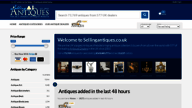 What Sellingantiques.co.uk website looks like in 2024 