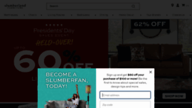 What Slumberland.com website looks like in 2024 