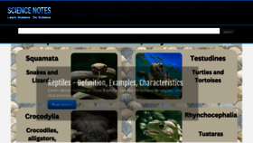 What Sciencenotes.org website looks like in 2024 