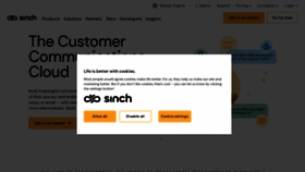 What Sinch.com website looks like in 2024 