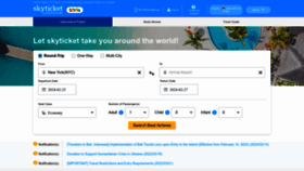 What Skyticket.com website looks like in 2024 