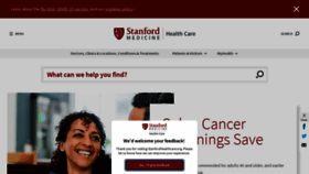 What Stanfordhealthcare.org website looks like in 2024 