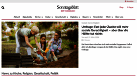 What Sonntagsblatt-bayern.de website looks like in 2024 