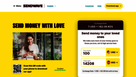 What Sendwave.com website looks like in 2024 