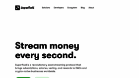 What Superfluid.finance website looks like in 2024 
