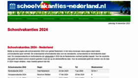 What Schoolvakanties-nederland.nl website looks like in 2024 