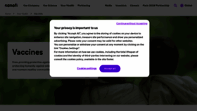What Sanofipasteur.com website looks like in 2024 