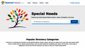 What Specialneeds.com website looks like in 2024 