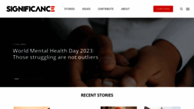 What Significancemagazine.org website looks like in 2024 