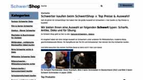 What Schwertshop.de website looks like in 2024 