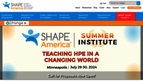 What Shapeamerica.org website looks like in 2024 