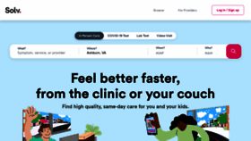 What Solvhealth.com website looked like in 2024 (2 years ago)