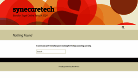 What Synecoretech.com website looks like in 2024 
