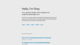 What Shayhowe.com website looks like in 2024 