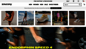 What Saucony.com website looks like in 2024 