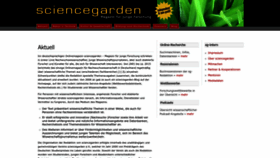 What Sciencegarden.de website looks like in 2024 
