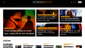 What Screenrant.com website looks like in 2024 