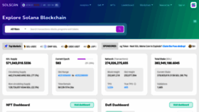What Solscan.io website looked like in 2024 (1 year ago)