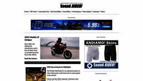 What Soundrider.com website looks like in 2024 