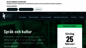 What Sprakochfolkminnen.se website looks like in 2024 