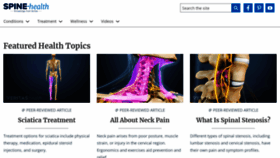 What Spine-health.com website looks like in 2024 