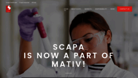 What Scapa.com website looks like in 2024 