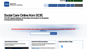 What Scie-socialcareonline.org.uk website looks like in 2024 