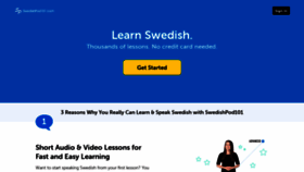What Swedishpod101.com website looks like in 2024 