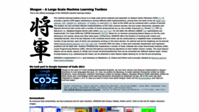 What Shogun-toolbox.org website looks like in 2024 