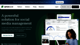 What Sproutsocial.com website looks like in 2024 