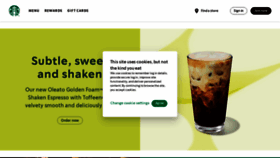 What Starbucks.com website looks like in 2024 
