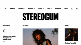 What Stereogum.com website looks like in 2024 
