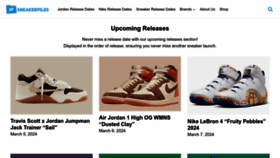 What Sneakerfiles.com website looks like in 2024 