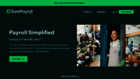 What Surepayroll.com website looks like in 2024 