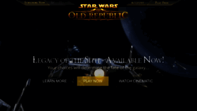 What Swtor.com website looks like in 2024 