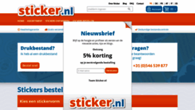 What Sticker.nl website looks like in 2024 