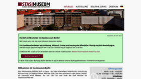 What Stasimuseum.de website looks like in 2024 