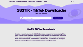 What Ssstik.live website looks like in 2024 
