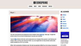 What Sonspring.com website looks like in 2024 