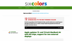 What Sixcolors.com website looks like in 2024 