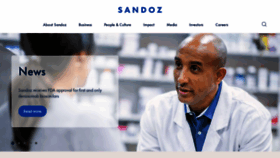 What Sandoz.com website looks like in 2024 