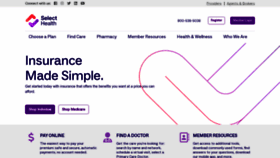 What Selecthealth.org website looked like in 2024 (1 year ago)