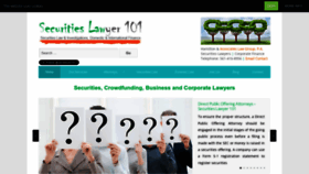 What Securitieslawyer101.com website looks like in 2024 