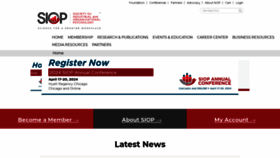 What Siop.org website looks like in 2024 