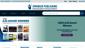 What Springerpub.com website looks like in 2024 