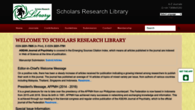 What Scholarsresearchlibrary.com website looks like in 2024 