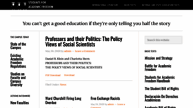 What Studentsforacademicfreedom.org website looked like in 2024 (1 year ago)