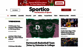 What Sportico.com website looked like in 2024 (1 year ago)