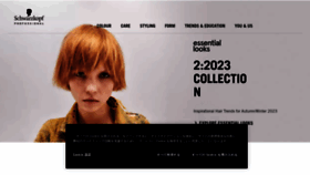What Schwarzkopf-professional.jp website looks like in 2024 
