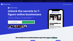 What Starterstory.com website looks like in 2024 